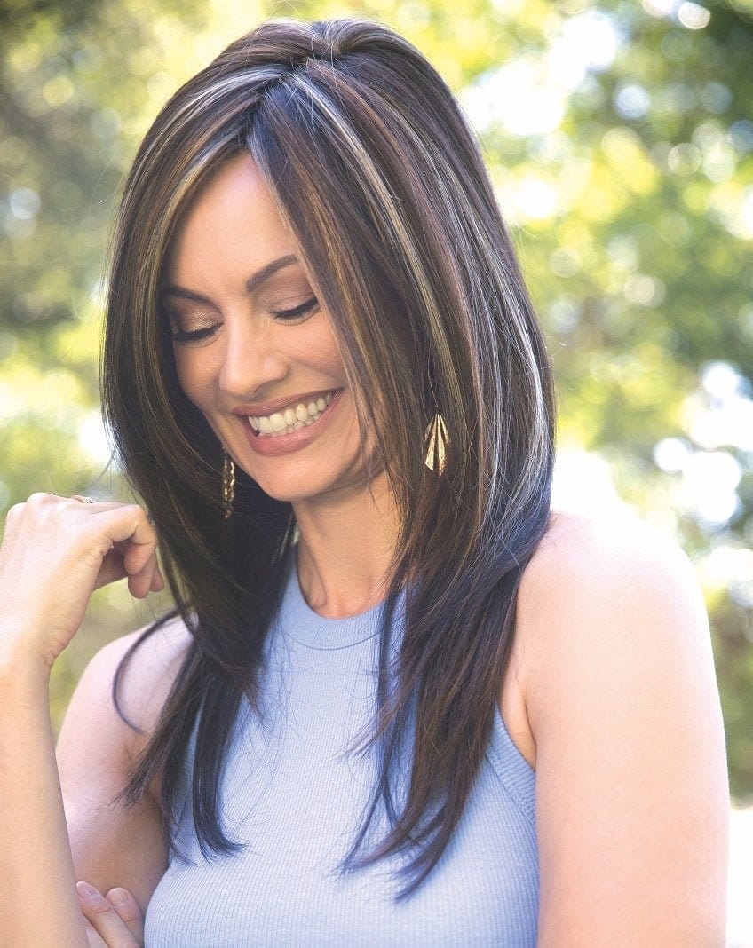 NWT Noriko Shilo Raisin Glaze-H Long Mid-Back Length Monofilament Wig Noriko Wigs | Shilo Wig by Noriko main image 3