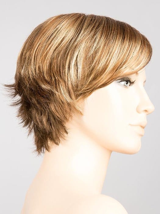 Tobacco Rooted | Medium Brown base with Light Golden Blonde highlights and Light Auburn lowlights and Dark Roots