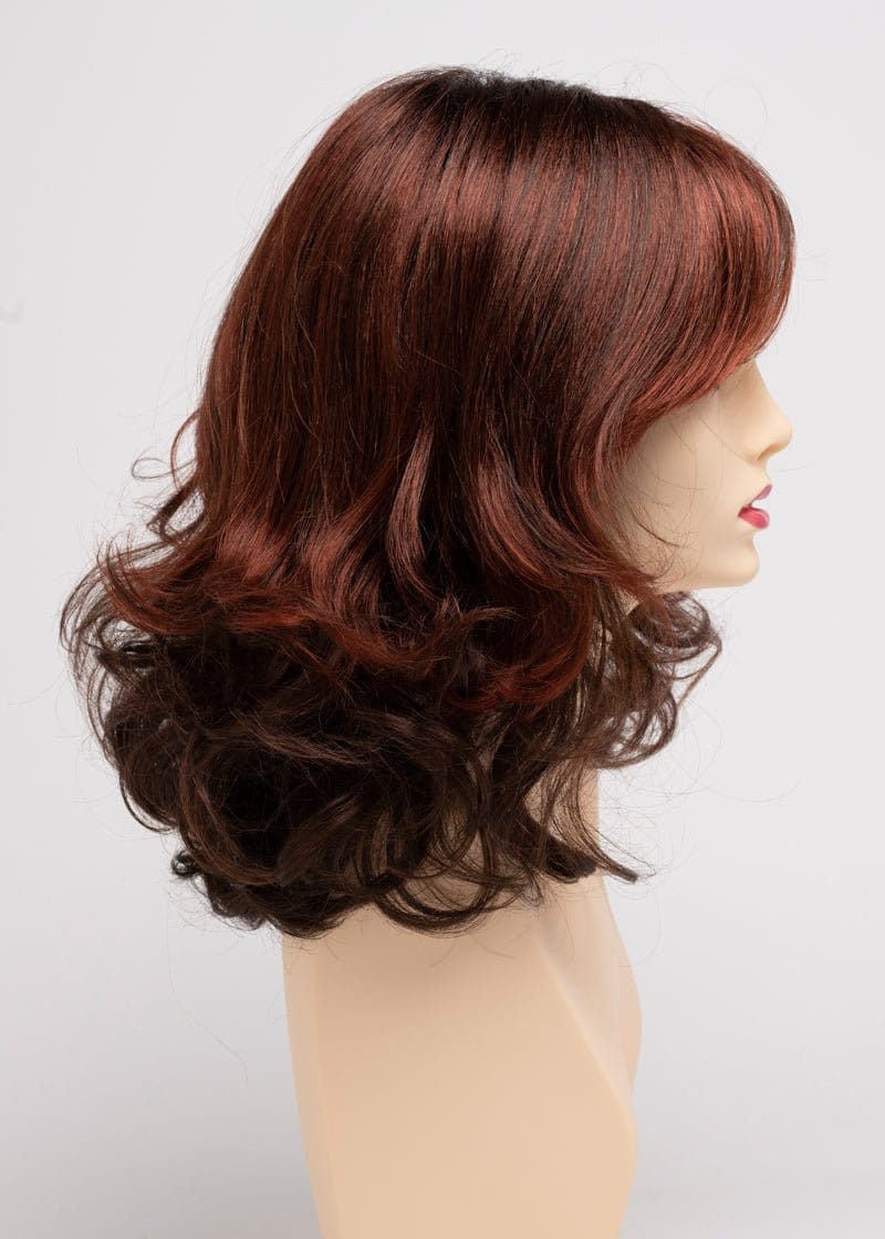 Chocolate Cherry | Sable brown roots with chestnuts undertones topped with a deep cherry red