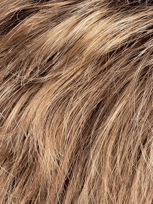 Bernstein Rooted | Light Brown base with subtle Light Honey Blonde and Light Butterscotch Blonde highlights and Dark Roots