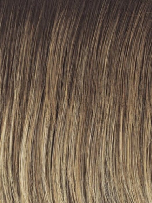 RL12/22SS SHADED CAPPUCCINO | Light Golden Brown with Cool Blonde highlights all over & Dark Brown roots