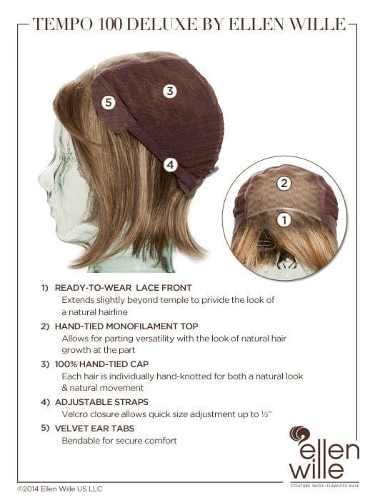 Tempo 100 Deluxe Large | Synthetic Lace Front Wig | Hand Tied - Wig Studio 1