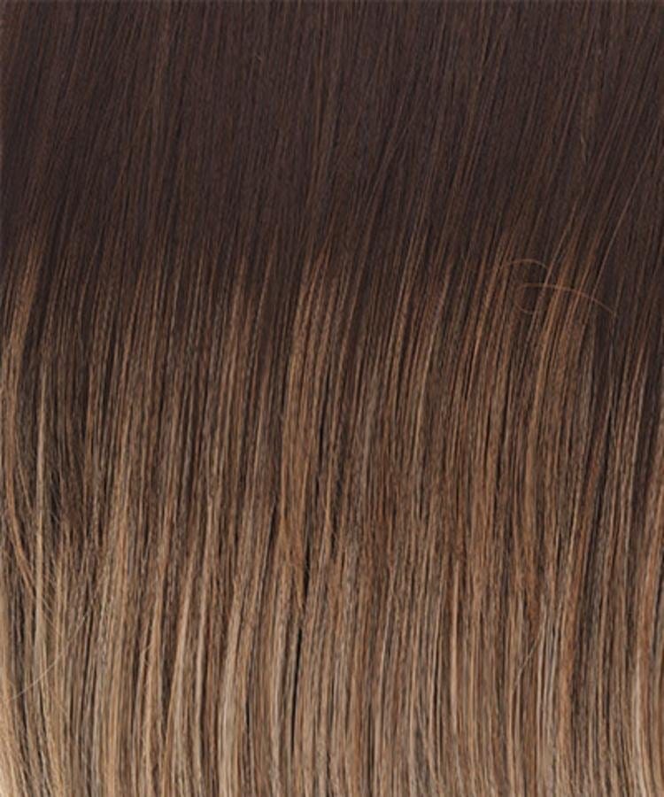 SS12/22 Shaded Cappuccino | Light Golden Brown with Cool Blonde highlights all over, Dark Brown roots