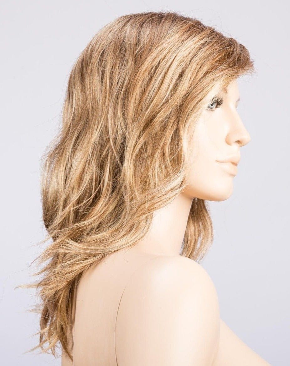 LIGHT BERNSTEIN ROOTED | Light Auburn Light Honey Blonde and Light Reddish Brown blend and Dark Roots