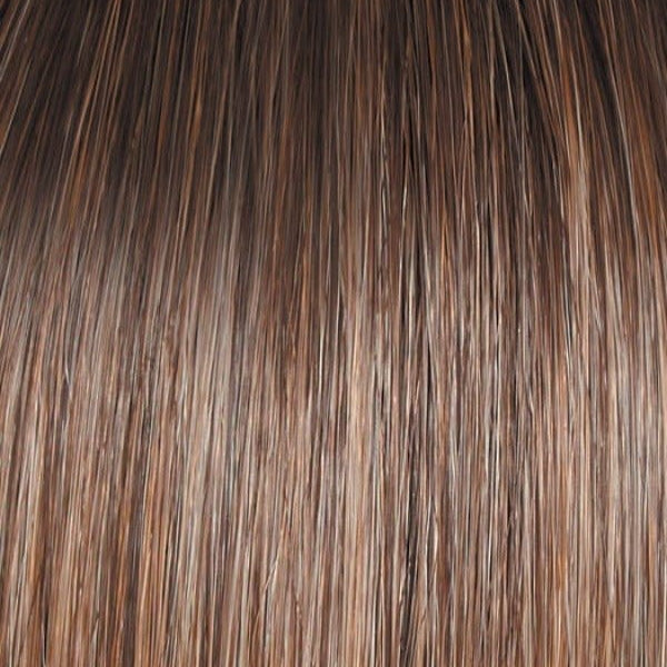 GF12/22SS Shaded Cappuccino | Light Golden Brown with Cool Blonde highlights all over, Dark Brown roots