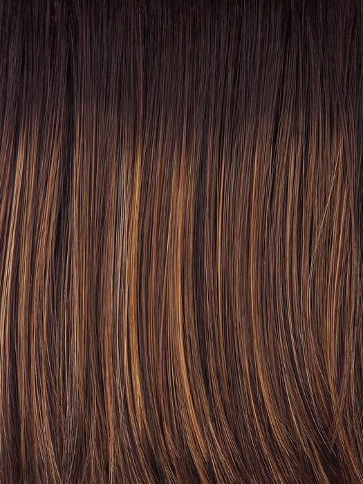 8/29SS HAZELNUT | Medium Brown With Ginger Red Highlights and Dark Brown Roots